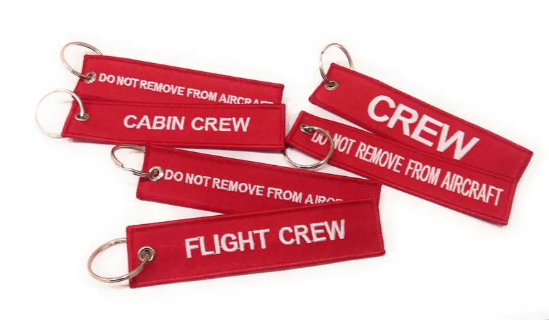 Flight Crew Do Not Remove From Aircraft Fabric Embroidery Keychain | Автомобили и мотоциклы
