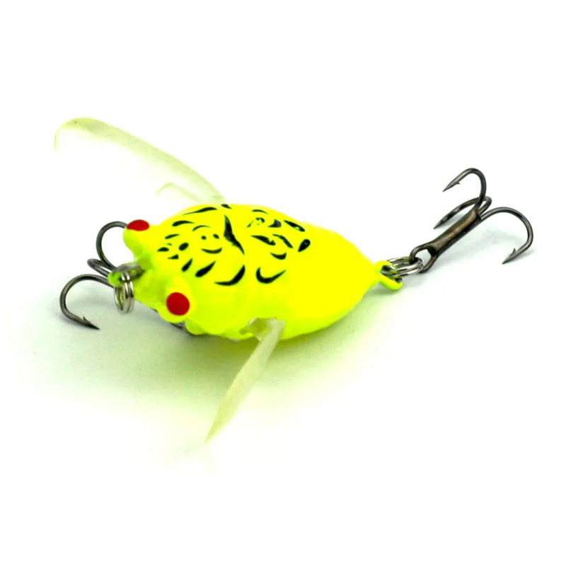 4 шт. жесткая крикет рыболовная приманка пластиковое насекомое Цикада см