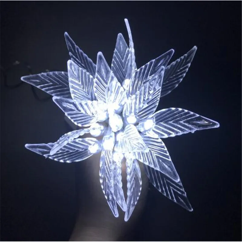 3 м 20LED батарея листья гирлянды пластиковые украшения для рождественской елки