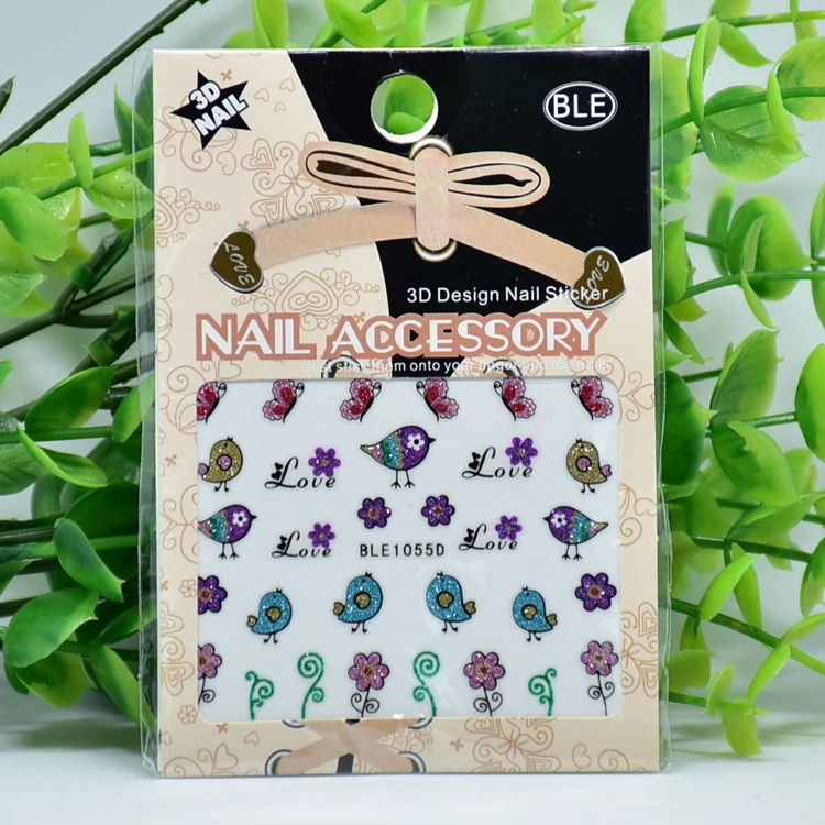 Детские блестящие наклейки для ногтей Наклейка с персонажем мультфильма милые