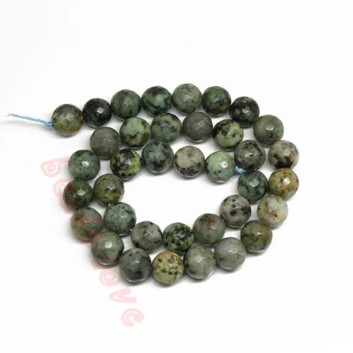 Natural Stone Beads Faceted Africa Round Loose For Jewelry Making 15.5&quot Strand 4 6 8 10MM DIY (F00242) | Украшения и