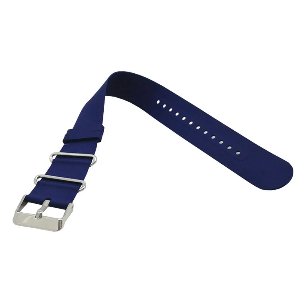 BEAFIRY Silicone Nato Zulu Watch Band Straps Black Blue 18mm 20mm 22mm