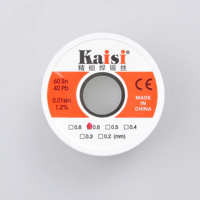 Kaisi 0 3/0 4/0 5/0 6 мм проволочного припоя поток 1.2% тонкой припойная проволока