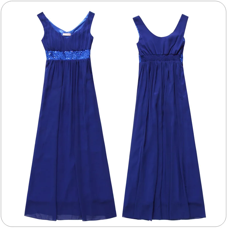 Женское длинное вечернее платье с блестками и V-образным вырезом | Женская одежда