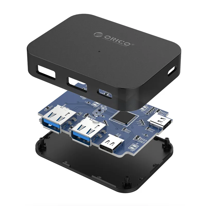 Концентратор ORICO Type-C USB 3 1 Gen1 для Apple MacBook удлинитель-концентратор-черный/белый |
