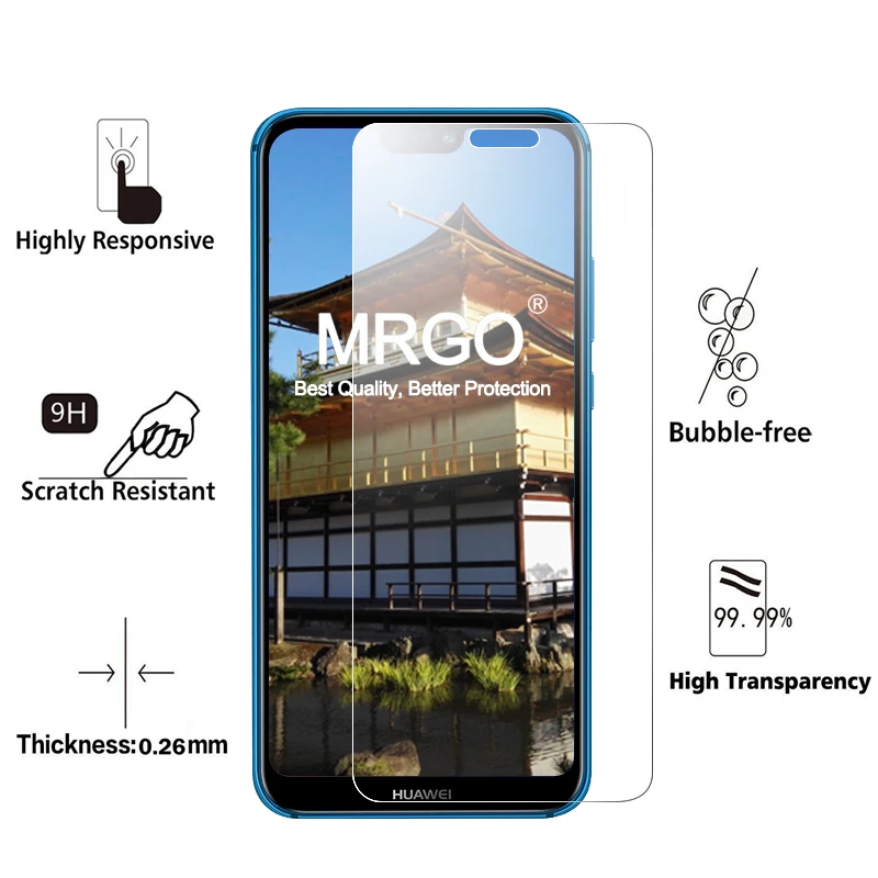 MRGO закаленное стекло для Huawei P20 Lite защита экрана 9H телефон на Защитное стекло для Huawei P20 Pro стекло