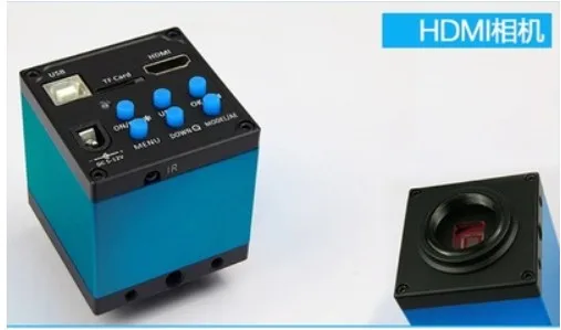 HDMI camera Тринокулярный микроскоп универсальная поддержка Регулировка подъема 7x-45x/90x все медные цели расширение области микроскопической работы - Цвет: HDMI camera