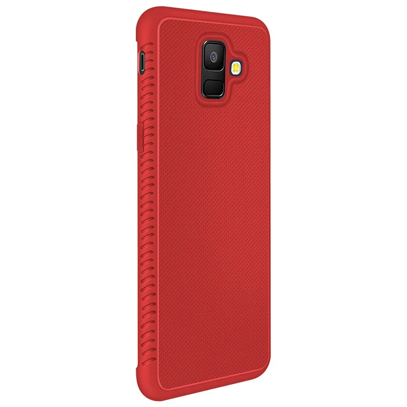 Red Углерода силиконовый TPU чехол для samsung Galaxy A6 A8 плюс A20 A30 A50 A10 мягкий чехол КРЫШКА ДЛЯ samsung A6 A8 ЕС чехол s - Цвет: Red