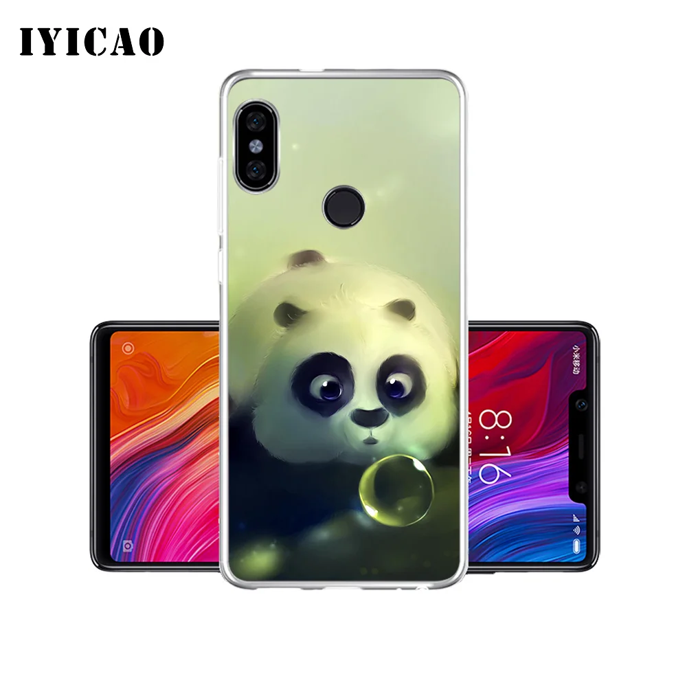 Мягкий силиконовый чехол для телефона IYICAO с милой пандой Xiaomi Mi 9 8 SE 6 A1 A2 Lite F1 MIX2S MIX3