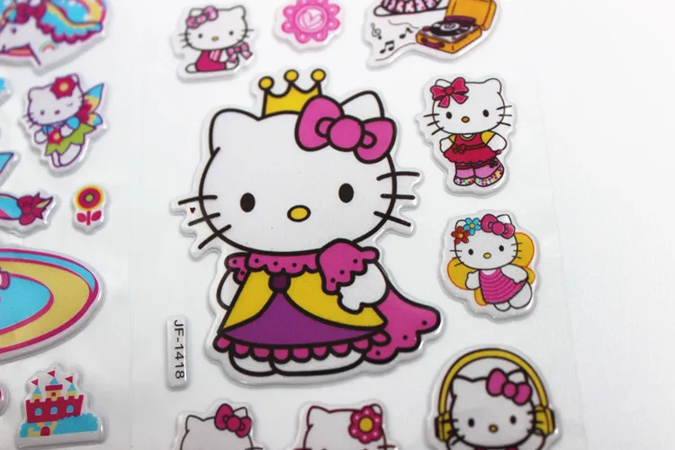 10 листов/Набор Kawaii hello kitty Пена мультфильм 3D стикер с рисунком из мультфильма DIY