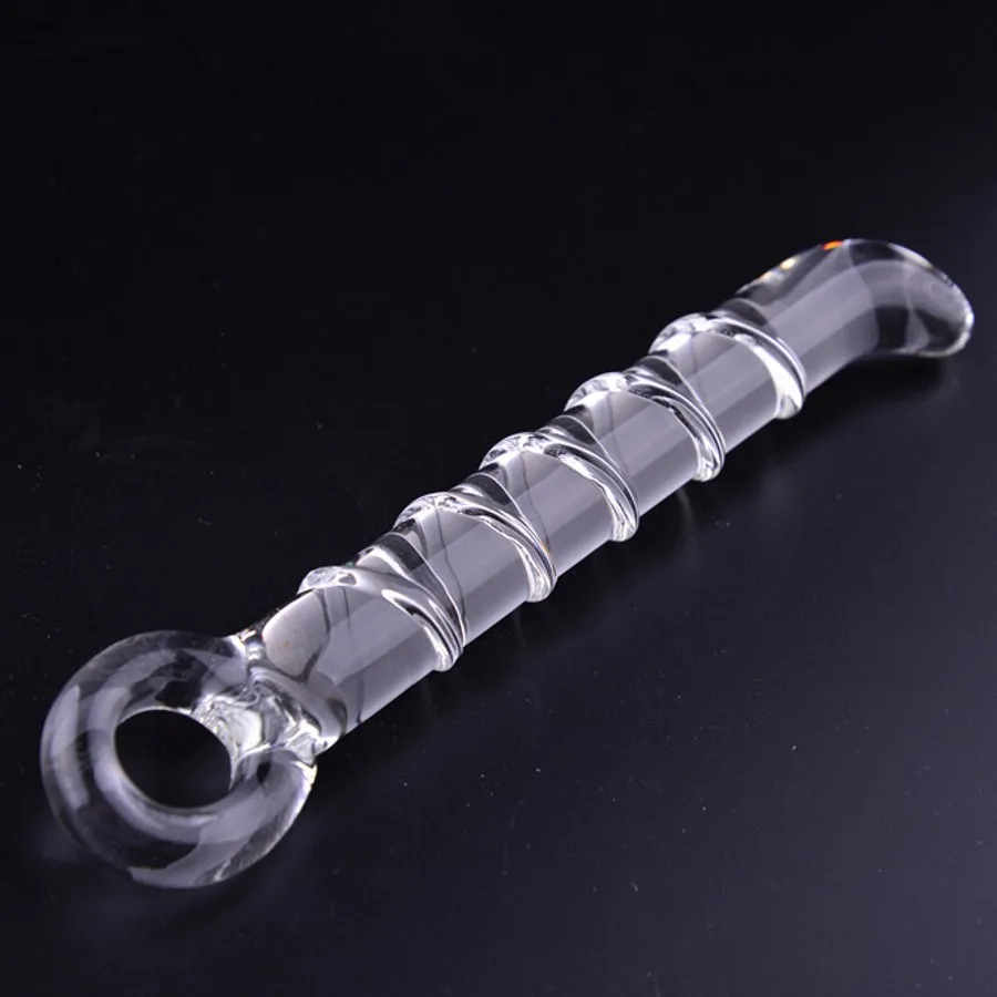 Горячая и крутая двойная стимуляция стеклянная Анальная пробка секс-игрушки для