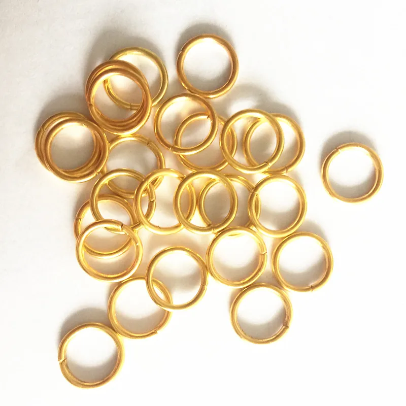 100pcs Non Welded Metal O Ring 2/5&quot Gold Plated Backpack Collar Harness Bag Parts DIY Accessorie | Дом и сад