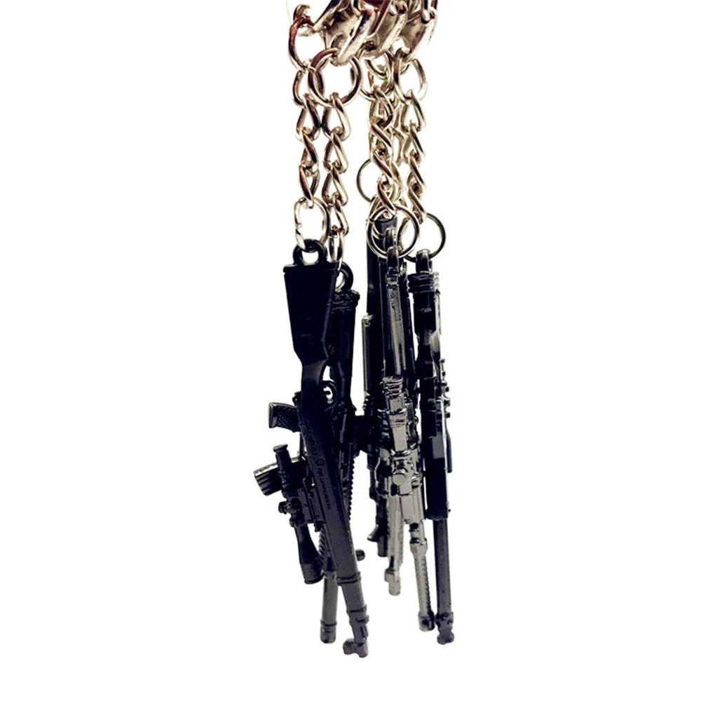 24 х стилях PUBG CS GO брелоки в виде оружия AK47 ружьё модель 98K снайперская винтовка для