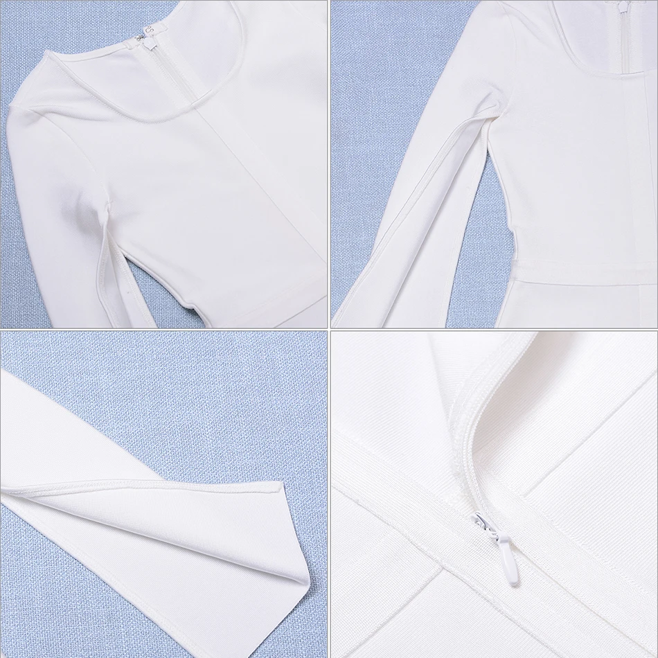 ADYCE пикантные Для женщин облегающее Бандажное платье вечерние платья Летнее белое платье с О-образным вырезом с рукавом «летучая мышь», люксовая обувь; обувь знаменитостей взлетно-посадочной полосы платье для клуба; Vestidos