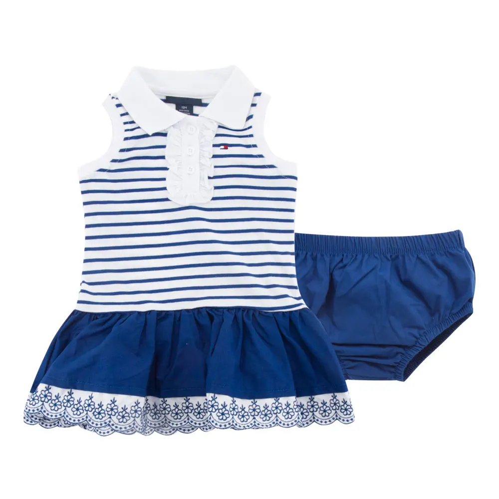 Детское платье с матросским декором летнее без рукавов вечерние платья для