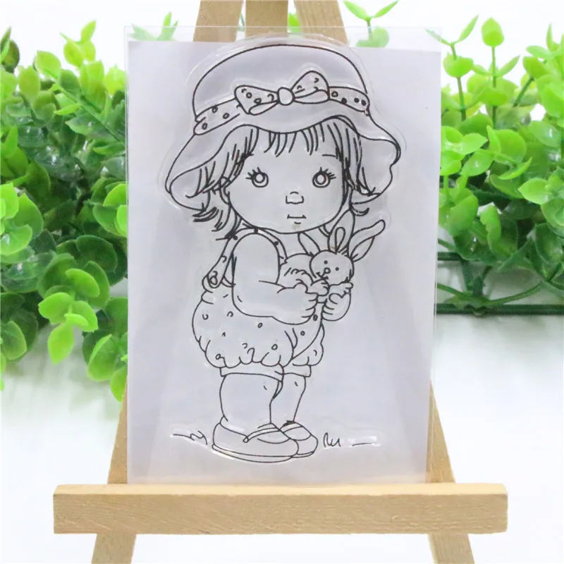 2018 Новинка милая девушка Прозрачный Очистить резиновый штамп силиконовый