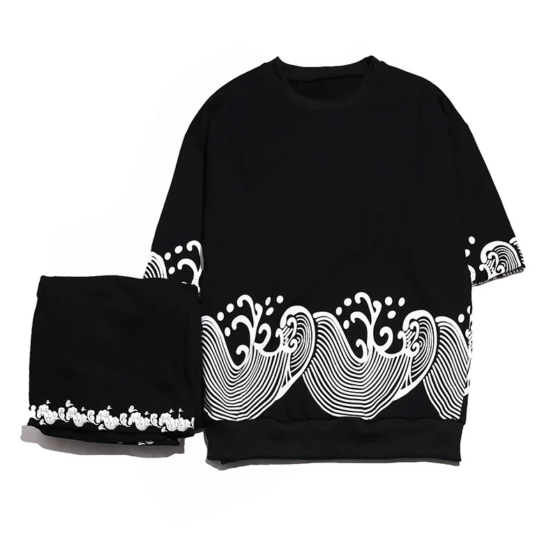 Мужской летний костюм в китайском стиле с персонализированным принтом