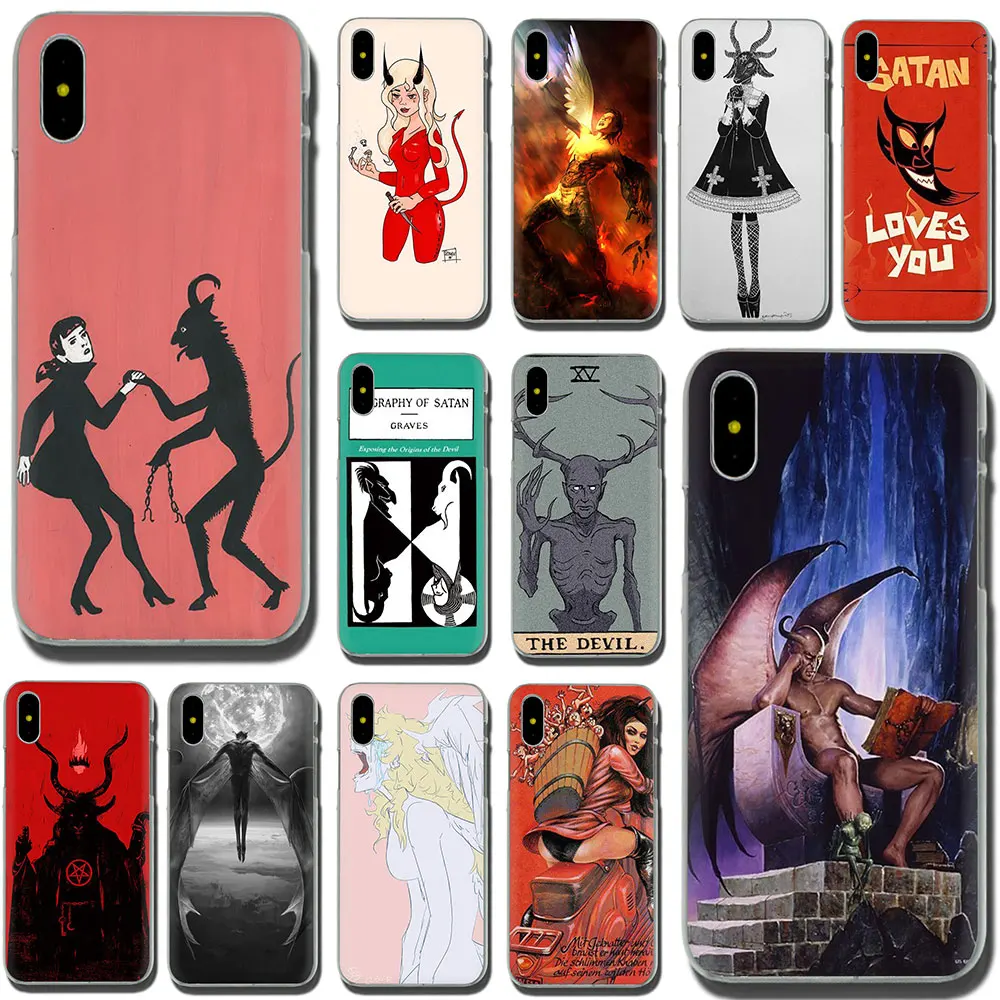 Твердый чехол Devil сатана для телефона iPhone SE 2020 11 Pro 6 6S Plus 7 8 X XS XR Max|Бамперы| |