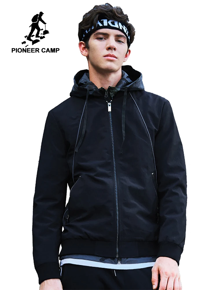 Пионерский лагерь новинка 2018 черная куртка пальто Мужская брендовая одежда