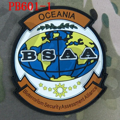 3D ПВХ патч Biohazard зонтик BSAA Европа Дальний Восток Северная Америка Южная Америка Резиновый патч
