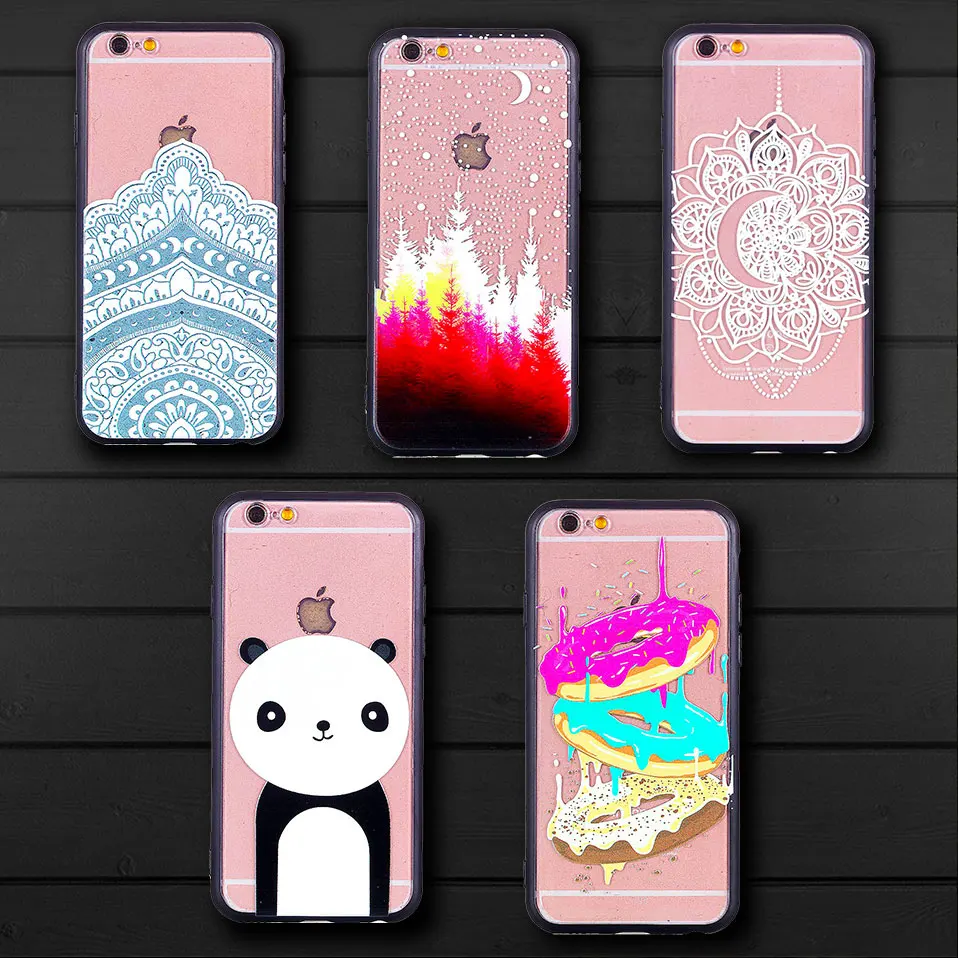 Panada ТПУ чехол для телефона iphone X прозрачная задняя крышка 7 8 6 6s Plus Чехлы мягкие