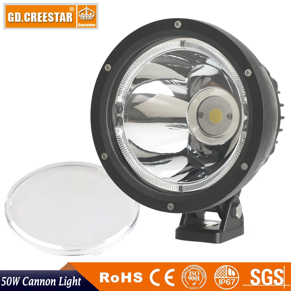 GDCREESTAR Lighting 9888538 Cannon Black 6.7&quot 50W Narrow LED Spot Lights with Clear cover or Cross x1pc |