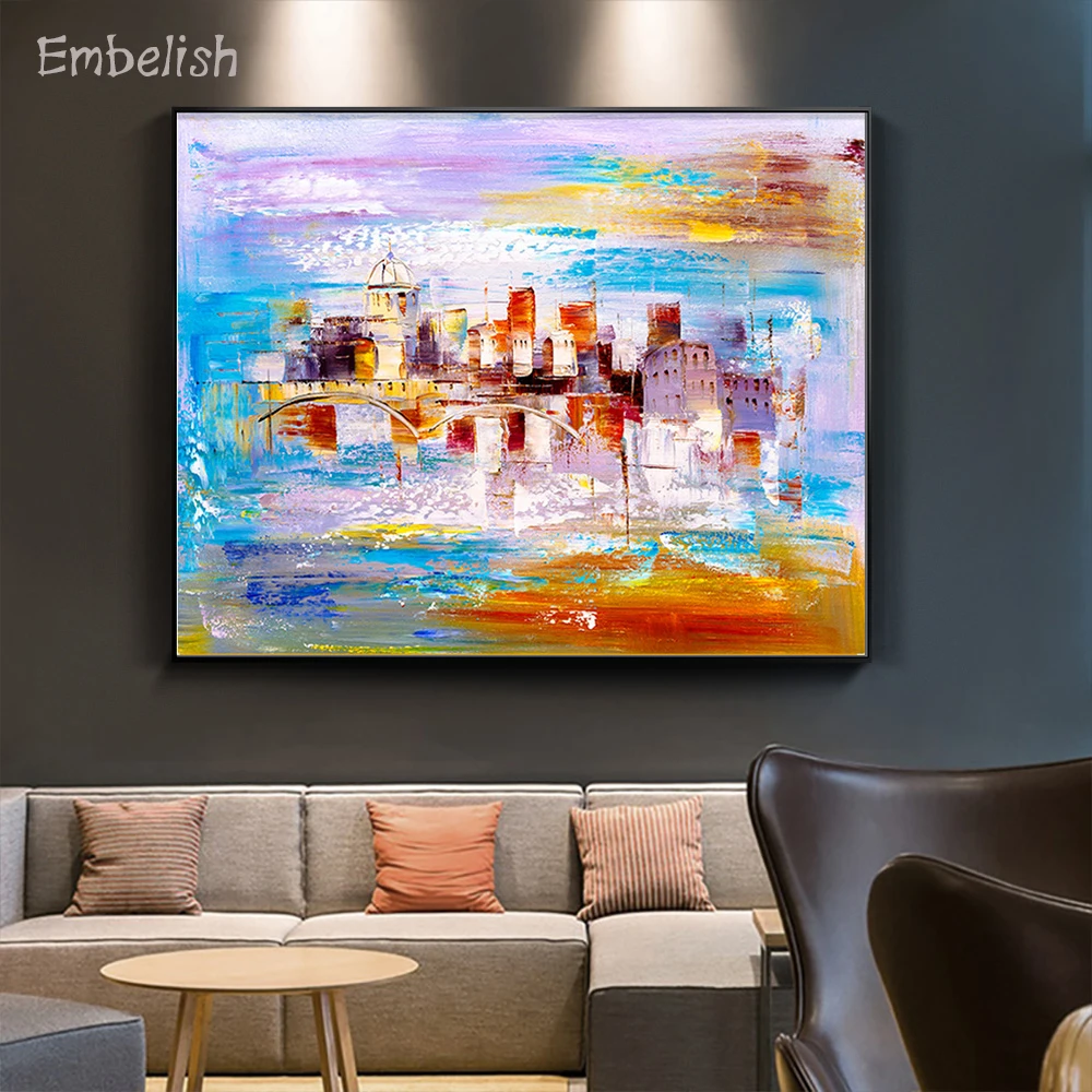 Украшение 1 шт. новый вид города Прага пейзаж HD Печать на холсте картины