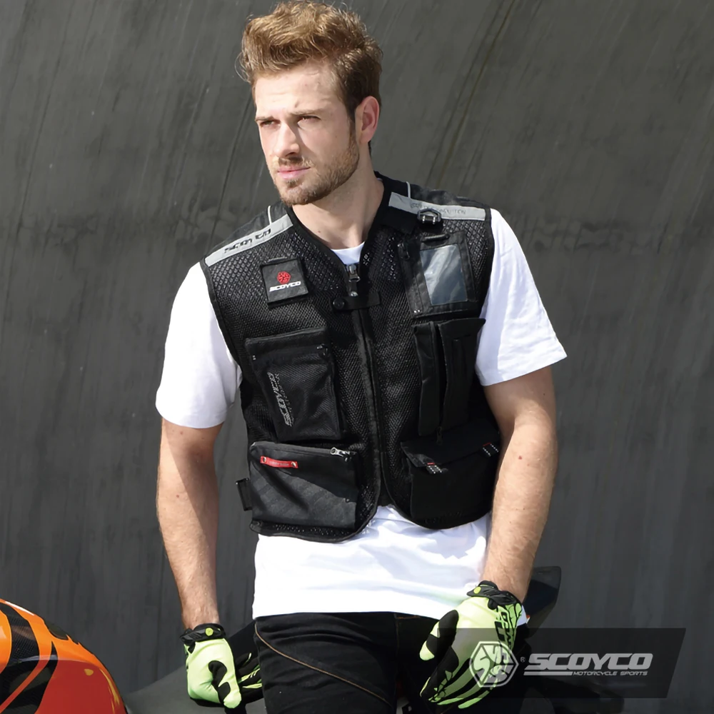 Мотоциклетная куртка SCOYCO защитная Экипировка светоотражающая одежда для