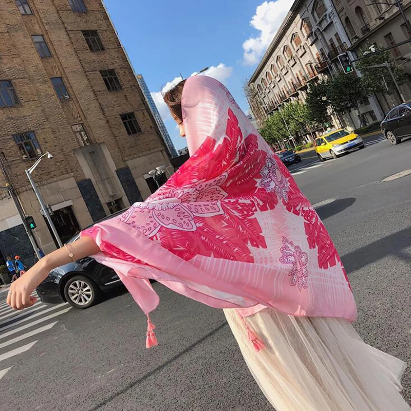 Модный женский хлопковый шарф Пляжный платок весна лето осень Новое поступление