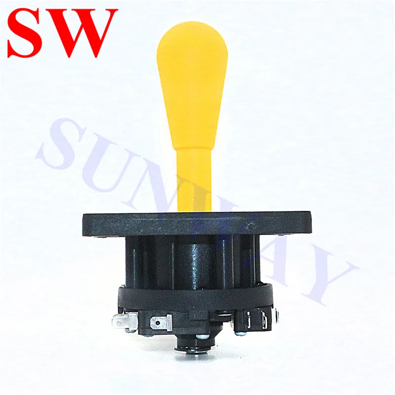 2 шт/лот соревнования аркадный боец 4/8 позиционный джойстик HAPP стильный джойстик/Американский аркадный джойстик для устройство с аркадными играми части машины - Цвет: Цвет: желтый
