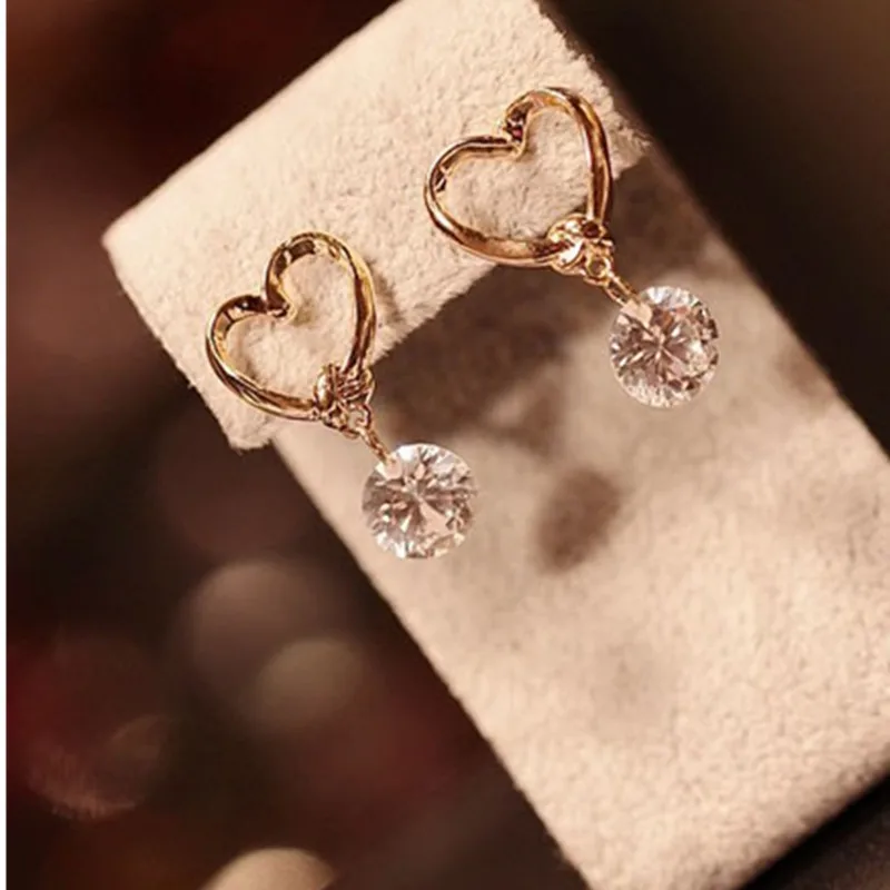 Новые модные серьги ювелирные изделия горячая Распродажа полые сердце любовь