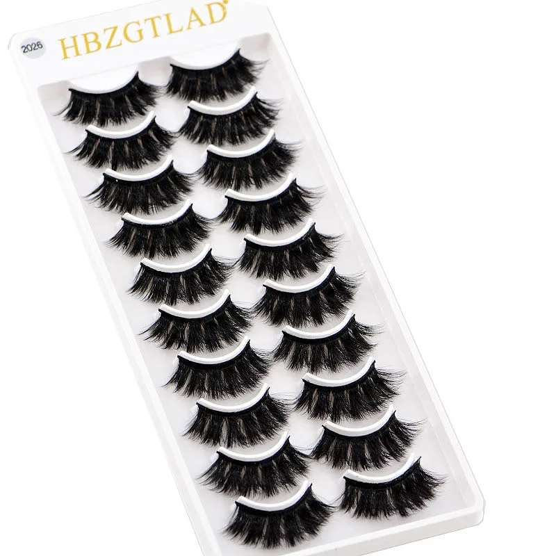 

HBZGTLAD 10 pairs natural false eyelashes fake lashes long makeup 3d mink lashes eyelash extension mink eyelashes for beauty