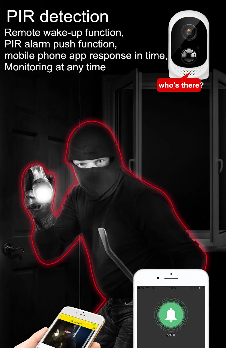 Wifi Автономная IP Камера видеонаблюдения 1080P HD вайфай беспроводные домашные cctv Камеры безопасности для дома