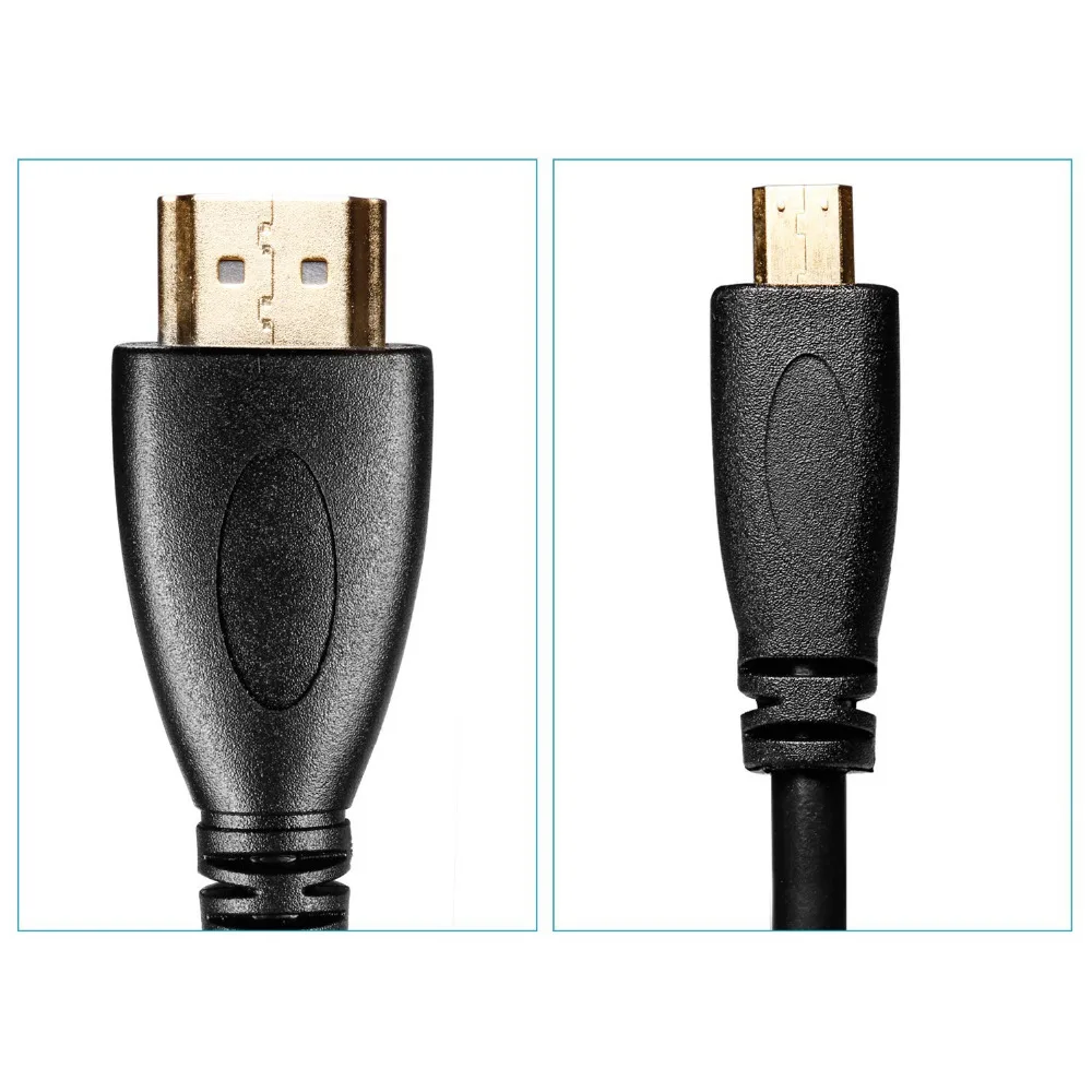1 8 м Micro HDMI к кабель Высокоскоростной HDTV Кабель-Поддержка Ethernet 3D 4K и Panasonic GH4 камера
