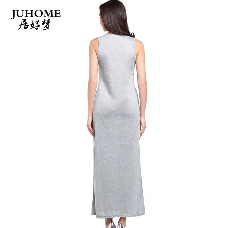 Женское длинное платье чехол свободное большого размера в пол с принтом кота