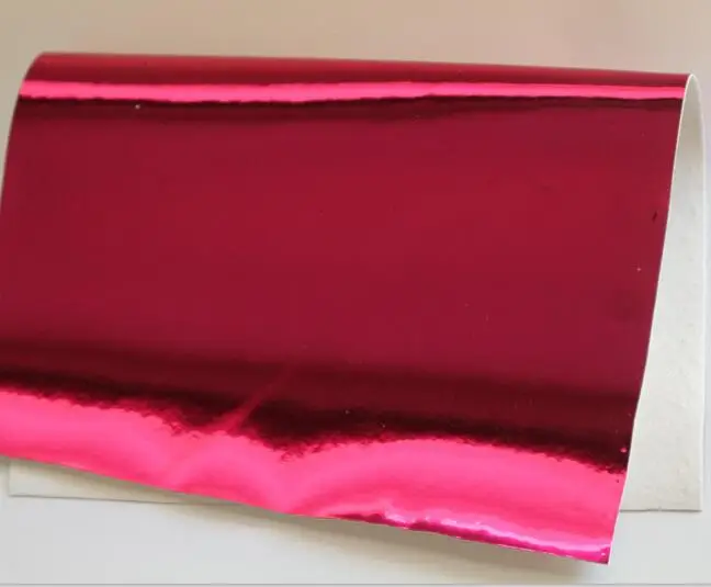 hot pink 1 шт., размер А4(21x29 см), зеркальная искусственная синтетическая кожа, ткань из искусственной кожи, искусственная кожа, аксессуары для рукоделия - Цвет: hot pink
