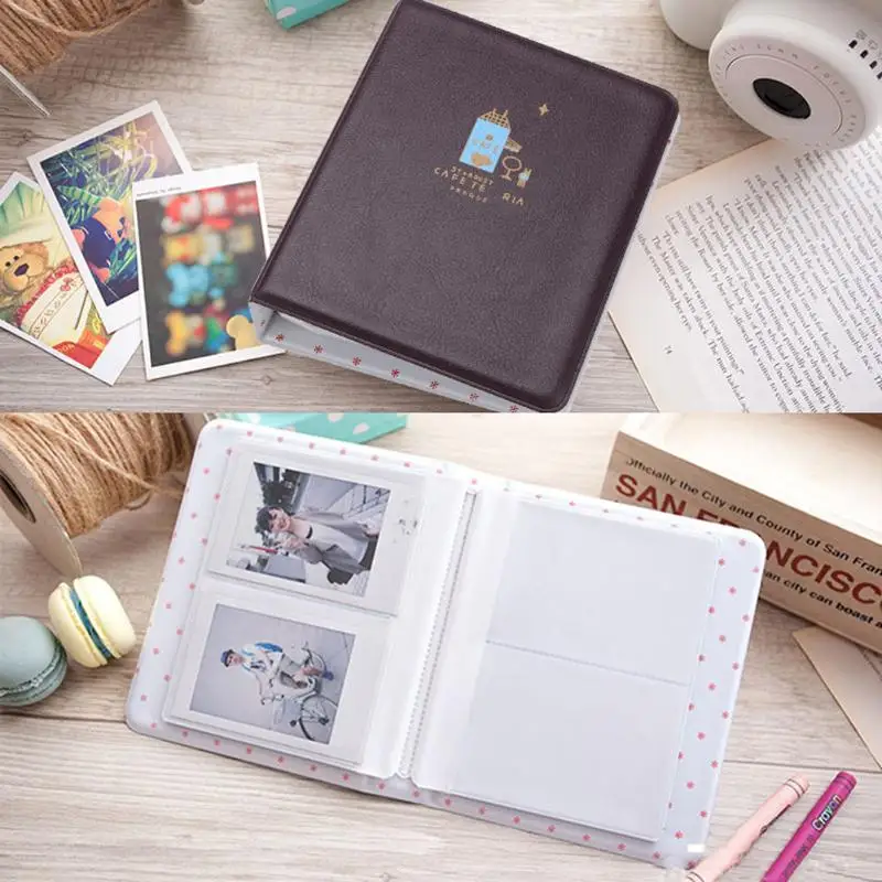 Фотоальбом с 64 карманами рисунками из мультфильмов складной мини альбом Instax в