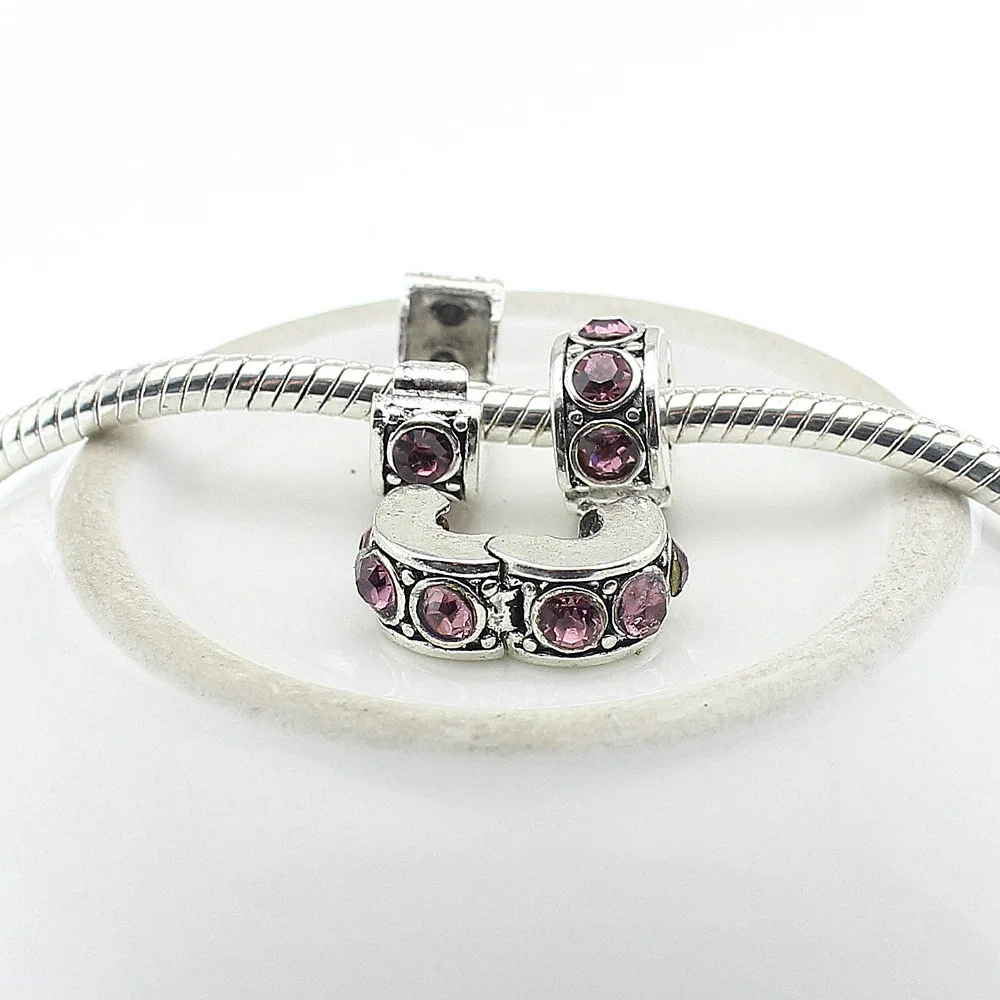 Безопасная пробка pave cz Подходит для стильных браслетов Pandora бусины для изготовления ювелирных изделий подходящие амулеты Браслеты для женщин DGW