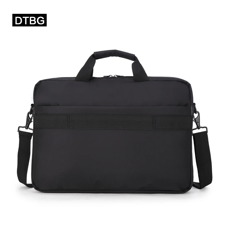 DTBG Классическая деловая сумка для ноутбука, однотонная черная офисная сумка-мессенджер, портфель для мужчин и женщин, Компьютерная сумка для 15,6 дюймов, сумка для ноутбука