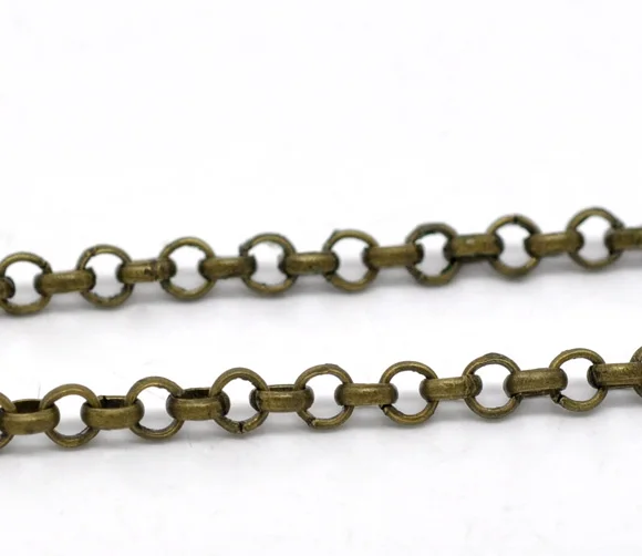 DoreenBeads сплав звенья Кабельные цепи античная бронза 3 2 мм x 0 5 1 м Горячее