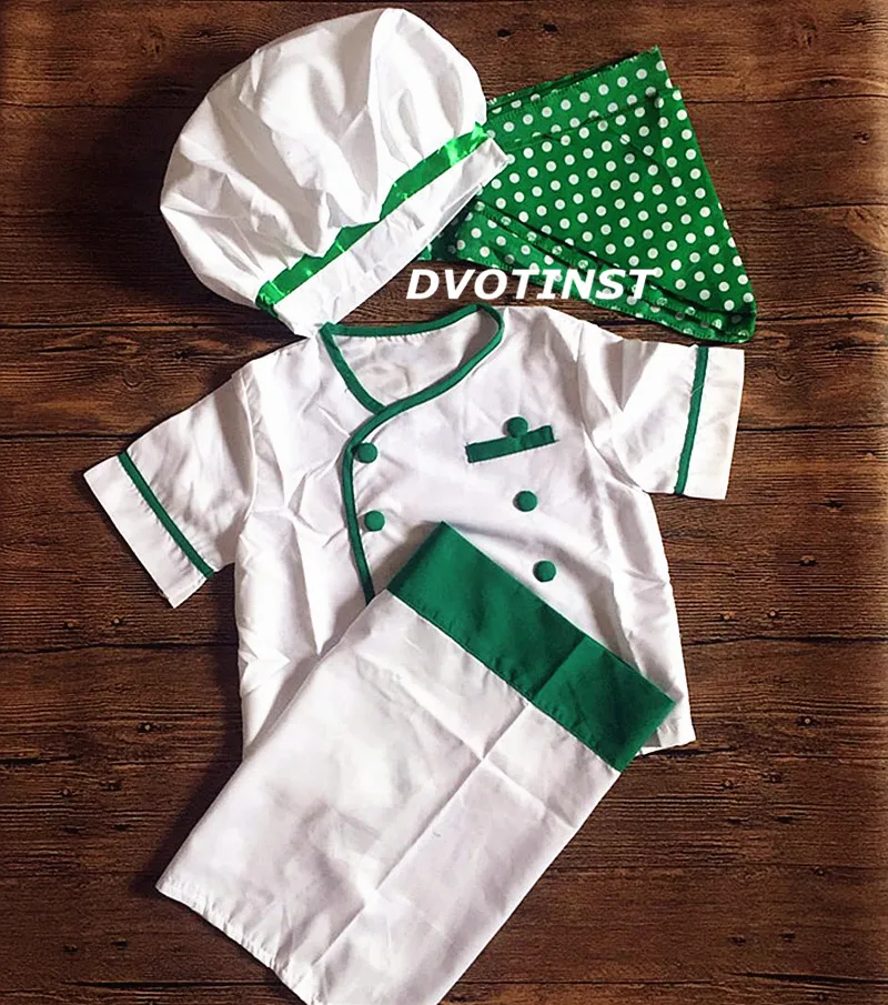 Реквизит для фотосъемки новорожденных малышей Косплей шеф-повара набор из 4