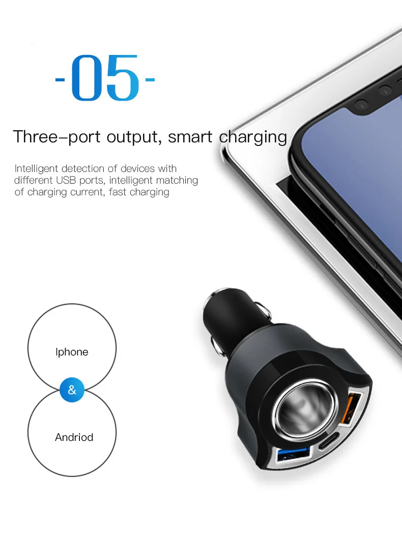 Быстрая зарядка 3,0 usb type C автомобильное зарядное устройство QC 3,0 USB адаптер штекер быстрое зарядное устройство для iPhone samsung Xiaomi Мобильный автомобиль USB C зарядное устройство