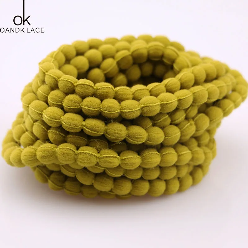 12 5yard 1cm 5 ярдов пятнистая лента красочное кружево с помпонами отделка шар бахрома кружево лента Вязание для ткани или сумки DIY Швейные аксессуары - Цвет: 12 5yard 1cm