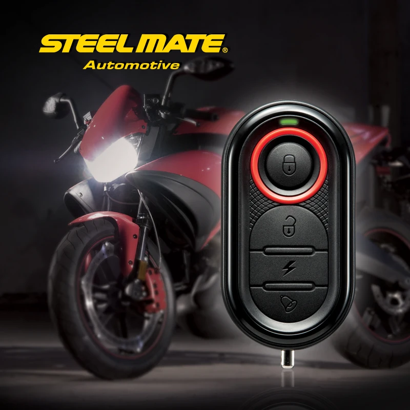 

Steelmate 986E 1 Way Motorcycle Alarm System Remote Engine Start Motorcycle Engine Immobilization with Mini Transmitter