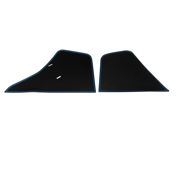 2pcs trunk BLUE Противоскользящие коврики в двери подстаканники бардачок подлокотник ниши салона и багажник для Toyota Prius ZVW30 2010 2011 2012 2013 - Название цвета: 2pcs trunk BLUE