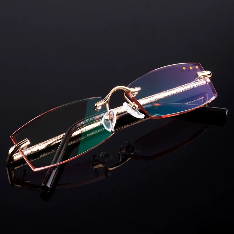 BAONONG Z5848 высокое качество алмазный наконечник резки очки без оправы|rimless eyeglasses
