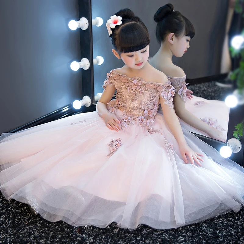 Платья для первого причастия без Плеч девочек Vestido Daminha Casamento роскошное бальное
