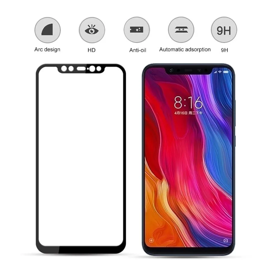 Закаленное стекло для Xiaomi Mi A2 Lite A1 5X 6X 9 8 SE Mix 3 2 2S Play Note Высококачественная