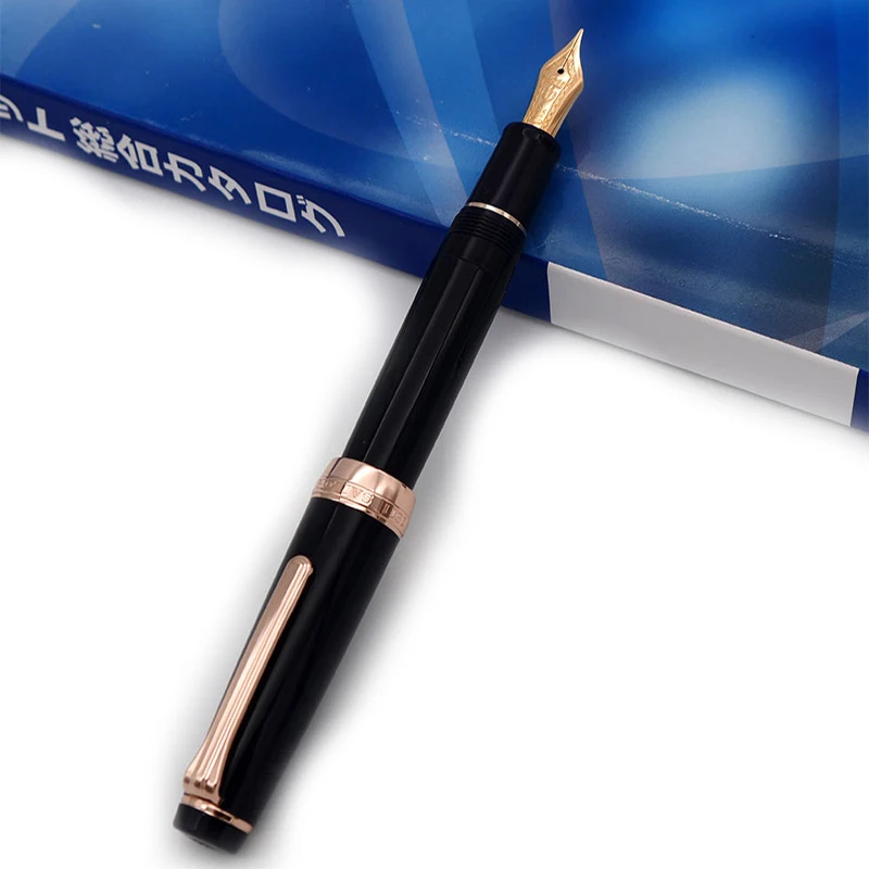 Sailor Japan розовое золото 21k перо белая перьевая ручка элегантная - Цвет: Dark blue rose gold