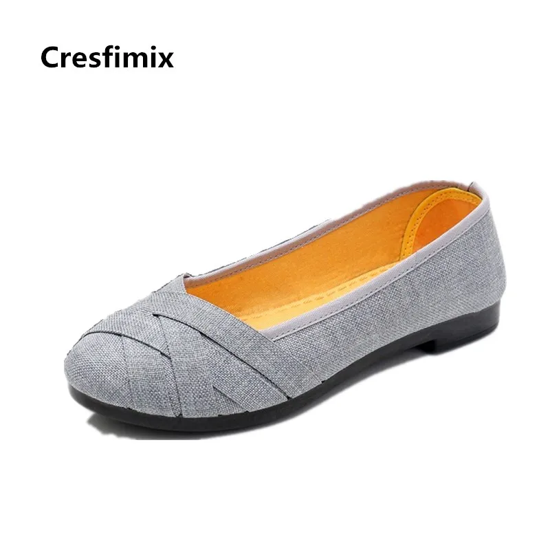 Лоферы Cresfimix женские милая мягкая Летняя обувь без застежки повседневные